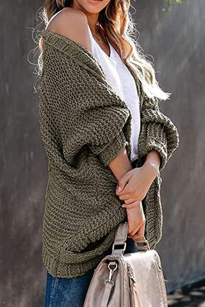 Knit Pockets Bat Cardigan