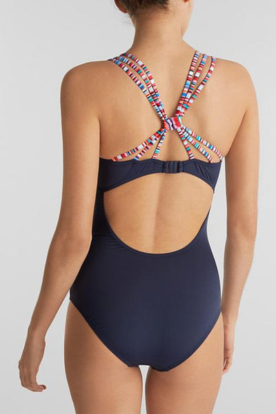 Cross Backless One Piece Swimwear - girlyrose.com