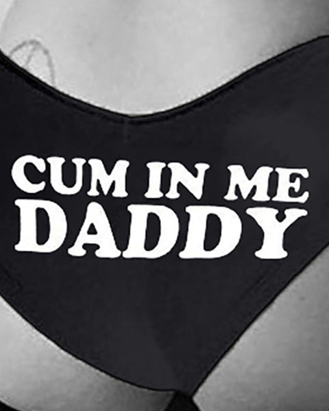 Sexy Slogan Print Panty - girlyrose.com
