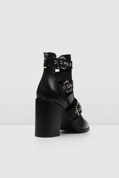 Hollow Buckle Ankle Boots - girlyrose.com