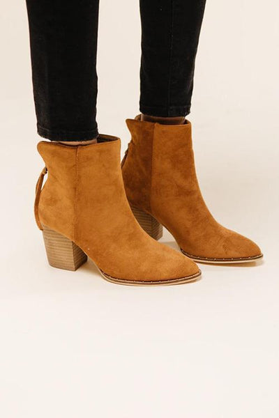Suede Zipper Ankle Boots - girlyrose.com