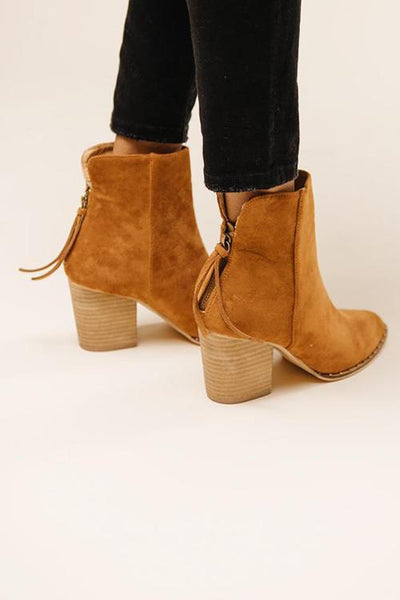 Suede Zipper Ankle Boots - girlyrose.com