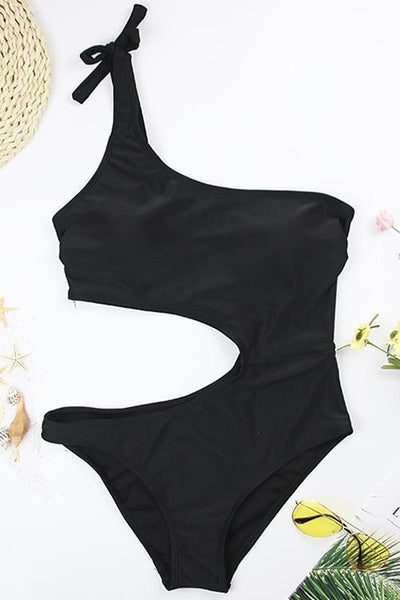 Hollowed-out Backless One-piece Swimwear - girlyrose.com