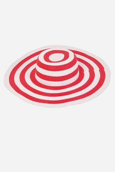 Stripe Straw Hat - girlyrose.com