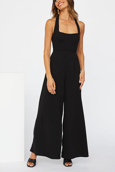 Halter Neck Wide Leg Jumpsuits