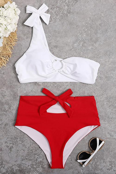 Metal Ring Knot Bikini Set - girlyrose.com