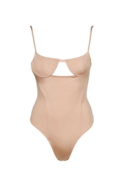 Hollow Slip One Piece Swimwear - girlyrose.com