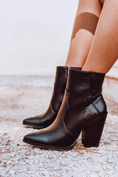High Heel Pointed Toe Boots - girlyrose.com