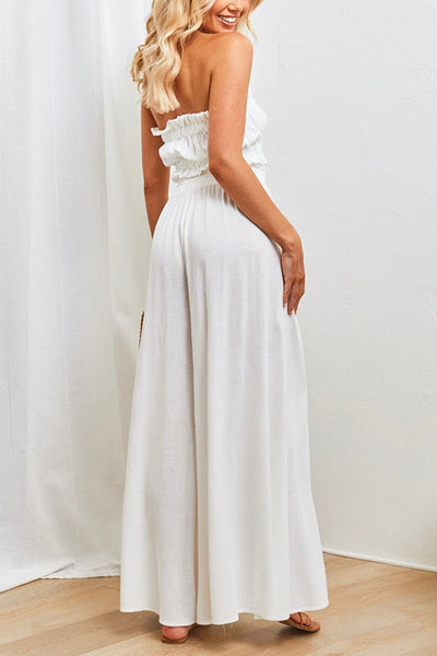 Drawstring Wide Leg Pants