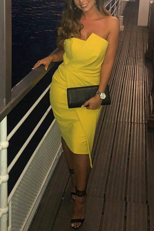 Off Shoulder Bodycon Irregular Mini Dress - girlyrose.com