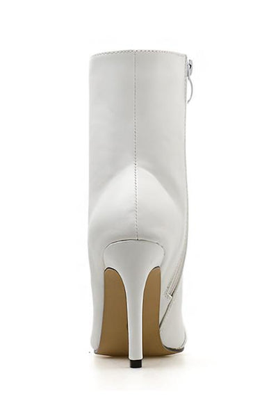 Zipper High Heel Ankle Boots - girlyrose.com