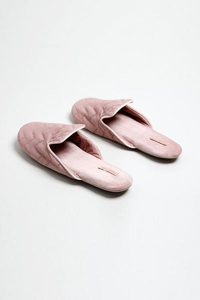 Geometry Velvet Mules Slipper - girlyrose.com