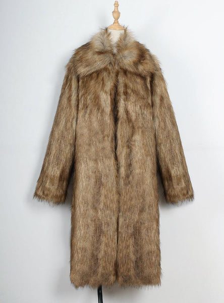 Women's Faux Fur Like Coats Long Coats