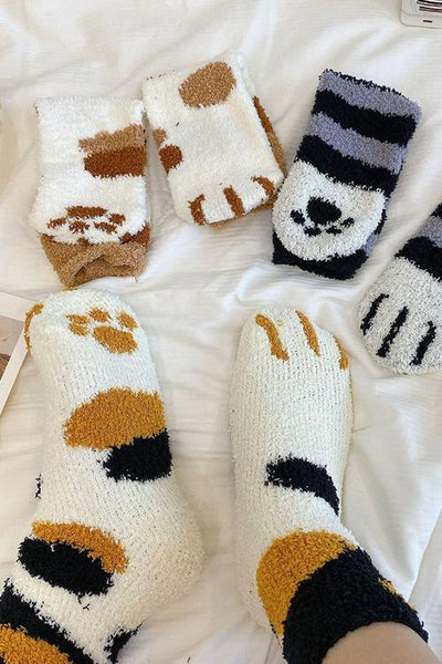 Cat Claws Cute Thick Warm Sleep Floor Socks