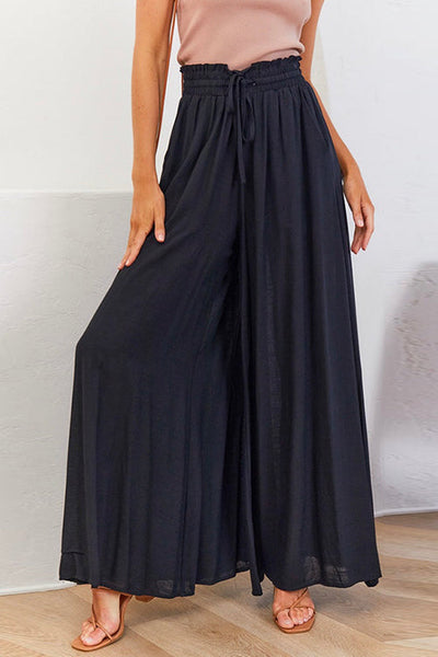 Drawstring Wide Leg Pants