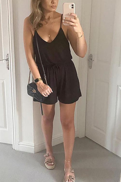 Pockets Slip Romper - girlyrose.com