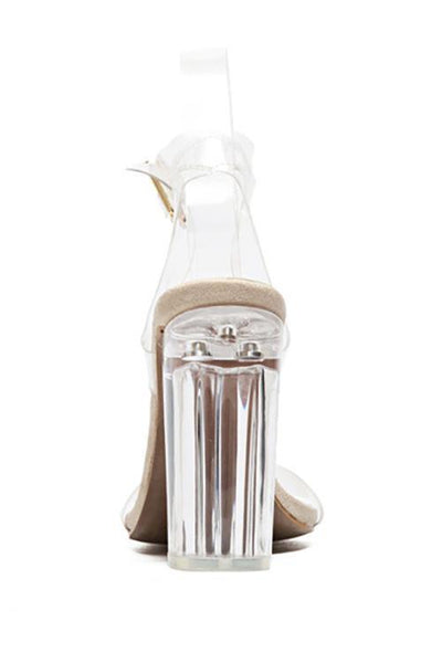 Clear High Heel Sandals - girlyrose.com