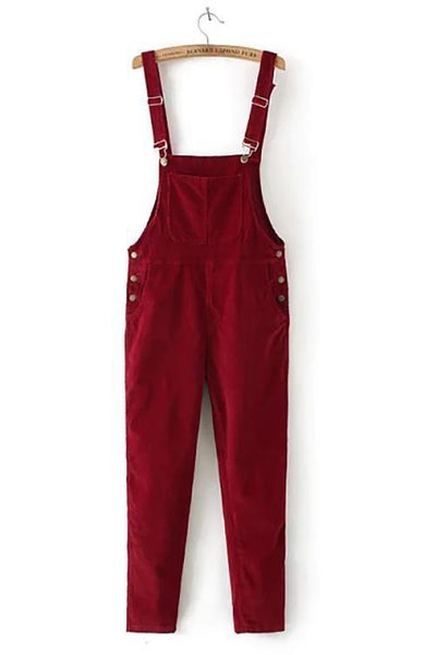 Corduroy Pockets Overall - girlyrose.com