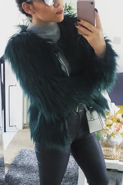 Faux Fur Coat - girlyrose.com