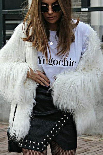 Faux Fur Coat - girlyrose.com
