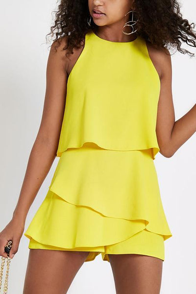 Ruffles Sleeveless Romper - girlyrose.com