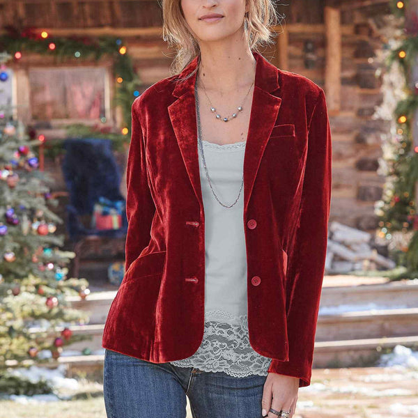 Women'S Retro Velvet Long Sleeve Coat