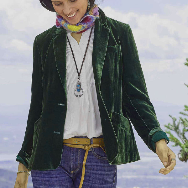 Women'S Retro Velvet Long Sleeve Coat