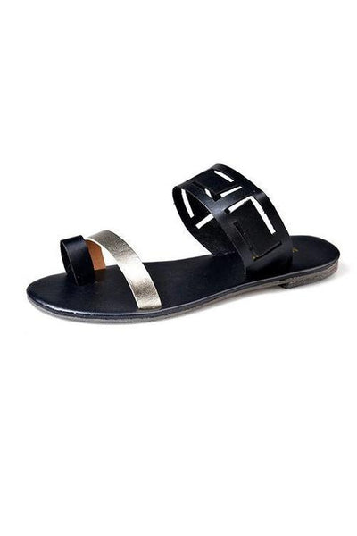 Open Toe Flat Sandals - girlyrose.com