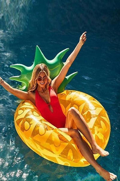 Pineapple Inflatable Pool Float - girlyrose.com