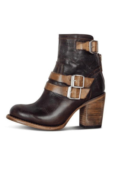 High Heel Belt Buckles Ankle Boots - girlyrose.com