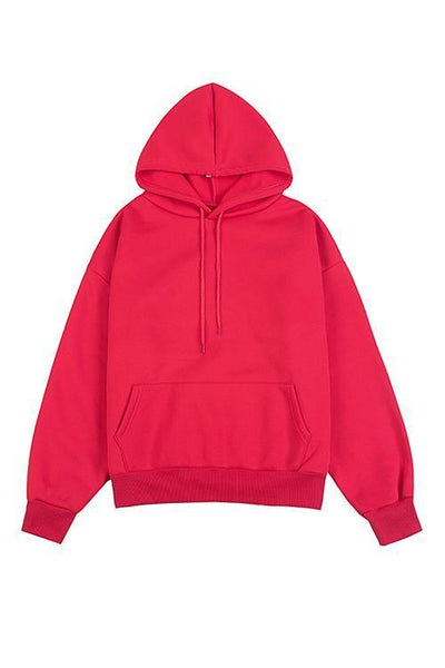 Pockets Drawstring Loose Hoodie