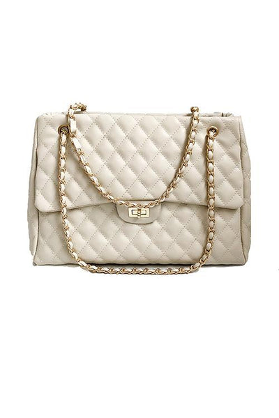 Paris Premier Quilted Tote Bag - girlyrose.com