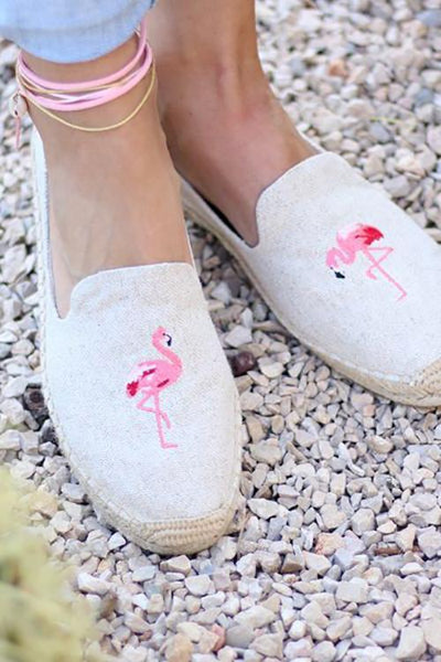 Flamingo Slipper Espadrilles - girlyrose.com