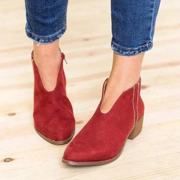 Lydiashoes Casual Zipper Short Boots
