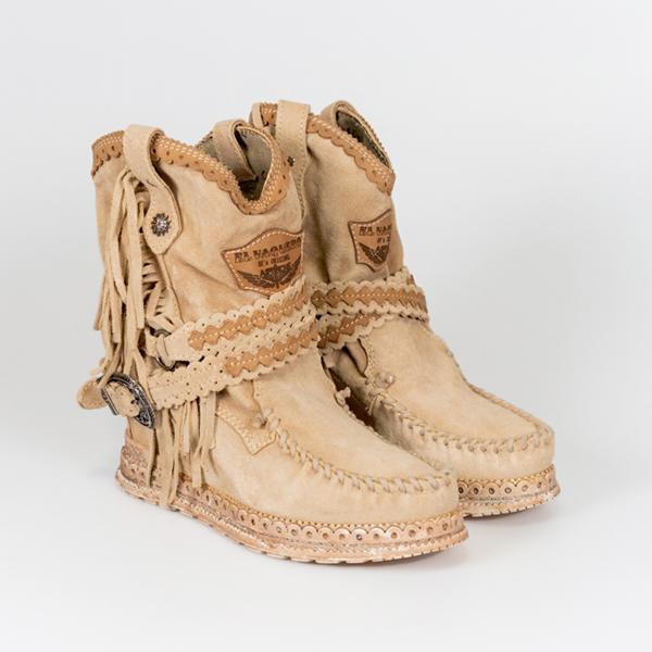 Lydiashoes Vintage Tassel Stone-Washed Boots