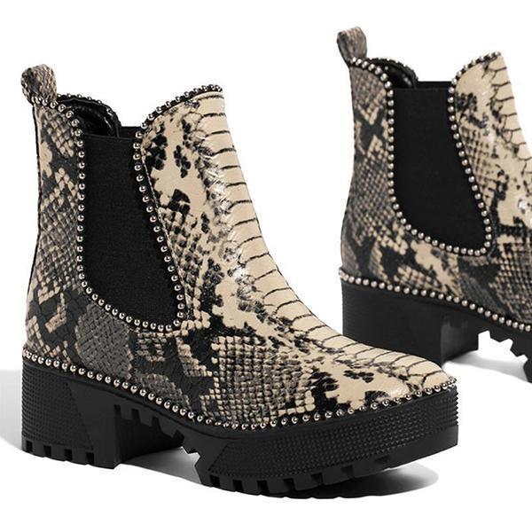 Lydiashoes Fashion Square Heel Slip-On Boots