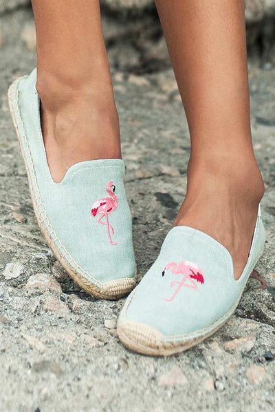 Flamingo Slipper Espadrilles - girlyrose.com