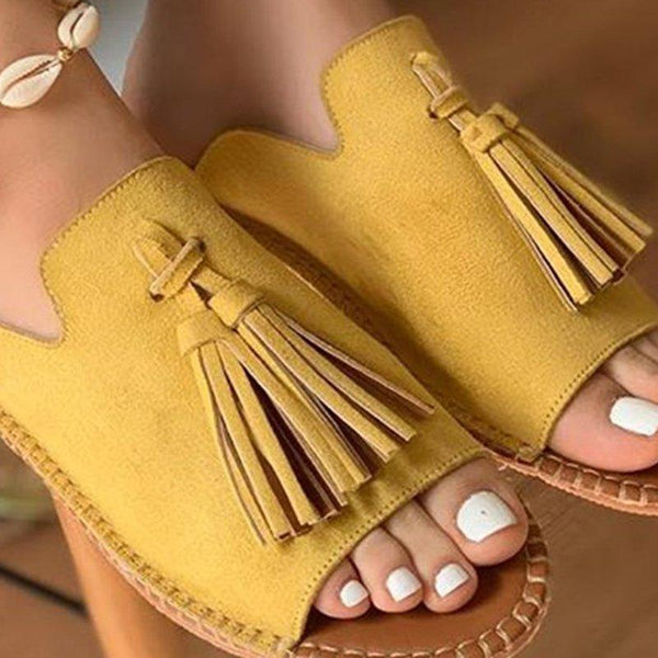 Lydiashoes Women Casual Summer Stylish Slip-On Flat Sandals