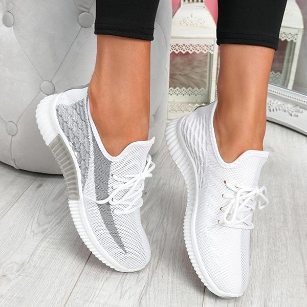 Lydiashoes Breathable Lightweight Lace-Up Sneakers