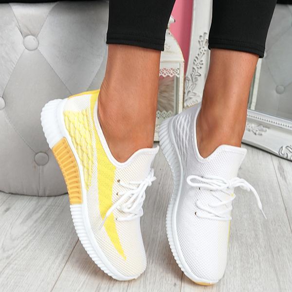 Lydiashoes Breathable Lightweight Lace-Up Sneakers