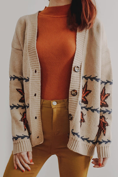 Leaf Button Cardigan