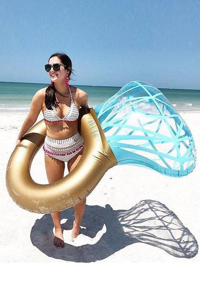 Diamond Ring Inflatable Pool Float - girlyrose.com