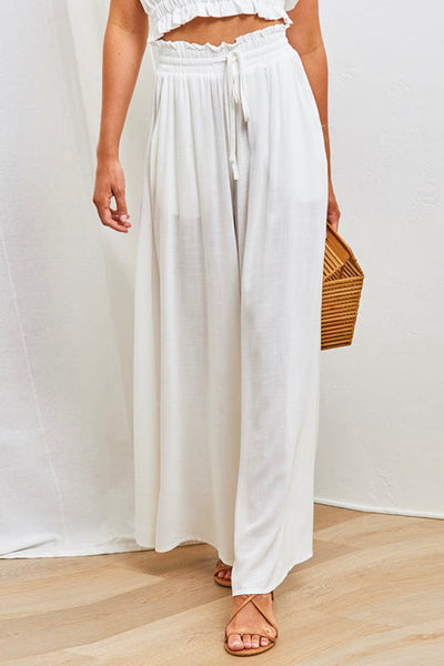 Drawstring Wide Leg Pants