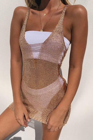 Glitter Hollow Cover Up - girlyrose.com