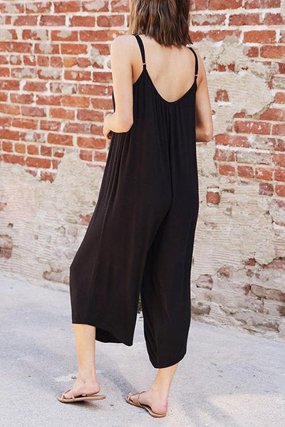 Chill Out Micro Rib Slip Jumpsuit - girlyrose.com