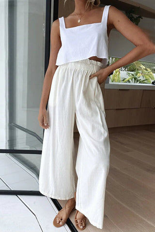 Elasticised Paper Bag Style Pants