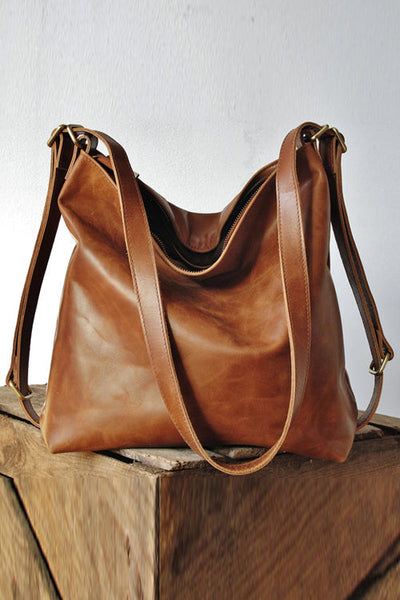 Leather Convertible Backpack