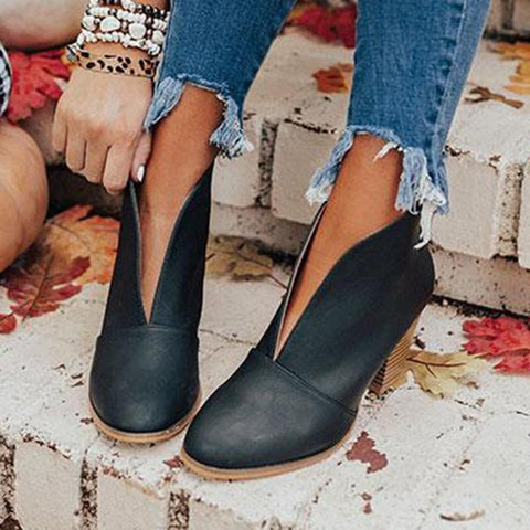 Lydiashoes Fashion Faux Leather Slip-on Boots