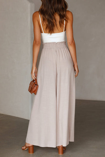 Drawstring Wide Leg Pants