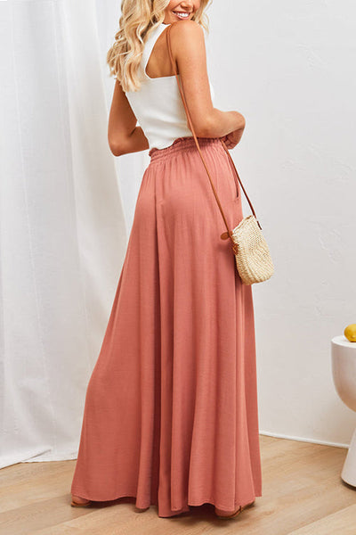 Drawstring Wide Leg Pants